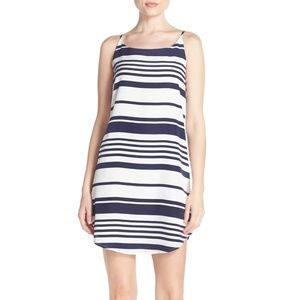 BB Dakota by Steve Madden BB Dakota 'Riley' Stripe Crepe Slipdress Large